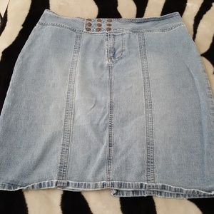 Denim a line pencil skirt 2x 18 20 light blue